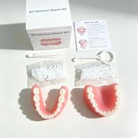 Kit de Facettes Dentaires Cosmétiques Temporaires, Kit de Dents Prothétiques pour un Sourire Parfait avec Perles de Moulage pour la Réparation Dentaire
