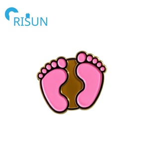 제조 금속 옷깃 핀 3D 발 인쇄 아기 발 에나멜 핀 배지 - Product Image 6