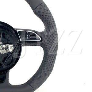 Para <span class=keywords><strong>Audi</strong></span> A3 RS3 <span class=keywords><strong>A4</strong></span> RS4 A5 RS5 2018 2021 2022 <span class=keywords><strong>2023</strong></span> 2024 Alcantara volante de cuero interior del coche - Product Image 4