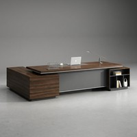 Bureau de direction en L moderne, table de direction importée, surface résistante à l'usure, MDF E1, mobilier de bureau pour PDG