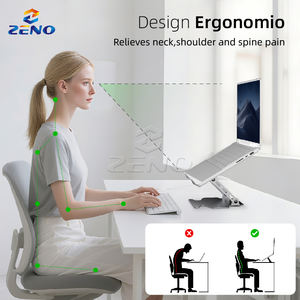 Zeno-Soporte plegable portátil para ordenador portátil, soporte para tableta, portátil, ergonómico, de acero - Product Image 4