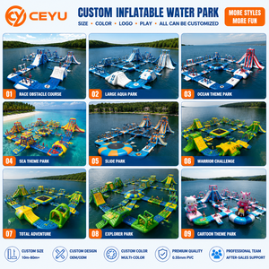 Ceyu <span class=keywords><strong>Parc</strong></span> aquatique gonflable commercial <span class=keywords><strong>de</strong></span> plage avec toboggan flottant, trampoline d'escalade et structure gonflable jaune pour adultes, idéal pour centres <span class=keywords><strong>de</strong></span> loisirs tropicaux, vente en gros - Product Image 2