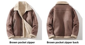 Giacca invernale All-In-One da <span class=keywords><strong>uomo</strong></span> <span class=keywords><strong>di</strong></span> <span class=keywords><strong>marca</strong></span> alla moda giacca <span class=keywords><strong>di</strong></span> pelliccia <span class=keywords><strong>di</strong></span> agnello In pelle <span class=keywords><strong>di</strong></span> cuoio e cotone spessa e abbigliamento da motociclista - Product Image 5