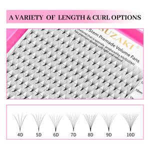 Bán buôn handmade Mix 14 chiều dài-line promade người hâm mộ 3d-16d Loose PREMADE khối lượng Lash người hâm mộ pointy cơ sở lông mi mở rộng - Product Image 4
