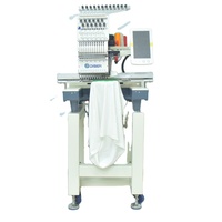 Machine à broder à tête unique à chapeau plat contrôlée par ordinateur, informatisée pour un usage domestique, moteur 200 mm 1000 tr/min