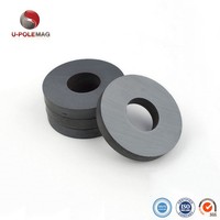 Aimant annulaire diamétralement magnétisé Permanent en ferrite professionnel Y35 pour haut-parleur noir Axial personnalisé