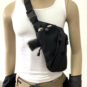 Bolso de pecho táctico oculto, impermeable, duradero, antirrobo, de poliéster con cremallera para hombre, bolso bandolera para deportes al aire libre - Product Image 6