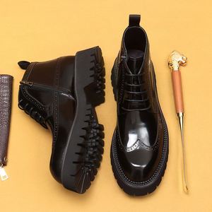 Botas de Piel de Caballo Originales 2025 para Hombre, Lavables, Hechas a Mano con Tecnología Goodyear, Estilo Retro, Botas de Trabajo Amekaki - Product Image 3