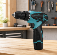 Mini perceuse sans fil 12V à moteur brushless, outil électrique à vitesse variable 1350 tr/min, couple maximal 10 mm, mandrin OEM pour bois et métal