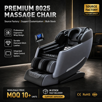 8025 8D Intelligenter Massagesessel Ganzkörper-Luftkompression Rücken- und Taillenheizung Verstellbare Beinstütze Bluetooth-Audio Großhandel