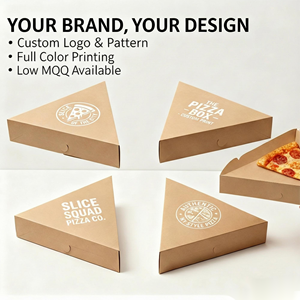 Cajas de Cartón Kraft para Porciones de Pizza, Desechables, Ecológicas, de Grado Alimenticio, para Comida para Llevar, Personalizables con Logotipo y Tamaño - Product Image 4