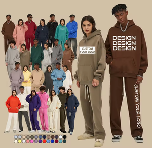 Conjunto Deportivo Cargo para Hombre |   Sudadera con Capucha Completa y Pantalones con Puños Apilados |   Conjunto de Dos Piezas de Ropa Urbana para Exteriores 100% Algodón - Product Image 6