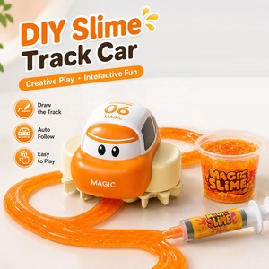 Set Giocattolo per Bambini con Auto su Pista di Slime Creativa, Percorsi Personalizzabili, Fango Magico Cristallino, Pista Elettrica per Auto - Product Image 2
