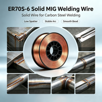 Fil de soudage en acier au carbone protégé au gaz CO2 Mig, ER70S-6, revêtu de cuivre, Alambre De Soldadura, 5 kg, 15 kg, 0,8 mm, vente en gros