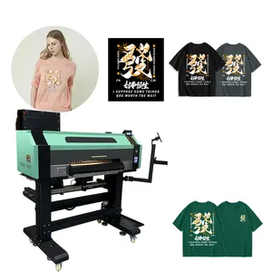 2024 DTF 60CM dtf pet stampante macchina da stampa con polvere shaker plotter T shirt PET pellicola stampante senza bisogno di taglio