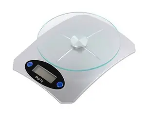 De alta resistencia de vidrio templado de la plataforma de pesaje Digital de cocina Escala de alimentos 10kg