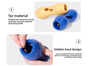 Nouveau jouet à mâcher pour chien en TPR - Résistant aux morsures, distributeur de nourriture et amuseur - Product Image 6