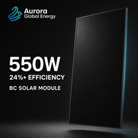 Panneau solaire photovoltaïque monocristallin 550W, excellente production d'énergie en faible luminosité, matériau résistant au vieillissement, compatible avec le stockage d'énergie domestique