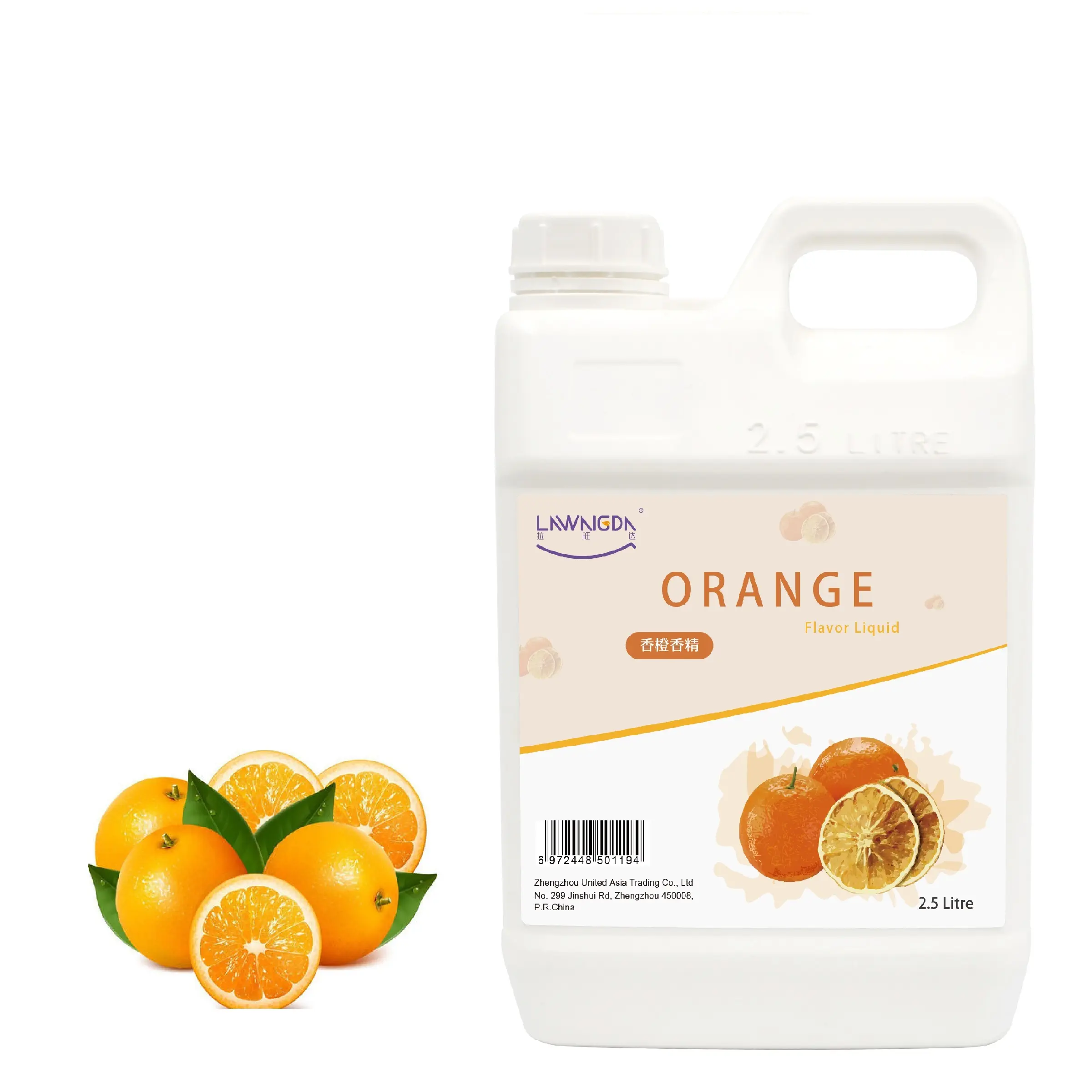 Sapore liquido Halal calore stabile campioni liberi di sapore liquido di alta qualità per uso alimentare arancione per bevande alimentari