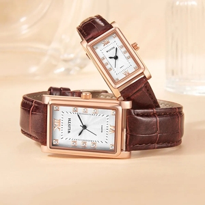 Wlisth S523 Orologio da Polso di Lusso alla Moda per Uomo e Donna, Alta Qualità, Quadrante Quadrato con Diamanti, Movimento al Quarzo per Coppie - Product Image 1
