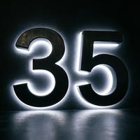 Enseigne Led Lettre Lumineuse Numéro de Maison Extérieur en Acier Inoxydable à Prix Bon Marché
