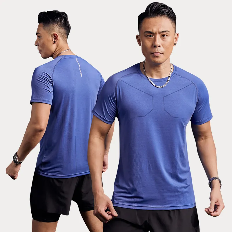 Mens Sport Top Fitness T-shirt Compression Shirt Gym Running Tight Rashguard Jogging shirt Dry Fit Clothes