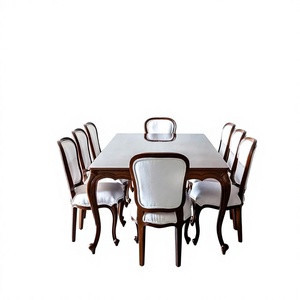 Venta Especial: Juego de Comedor de Madera Maciza Tallada de Alta Calidad, Ecológica, Duradera, Moderna y de Lujo para Restaurantes Comerciales, 6 Piezas - Product Image 1