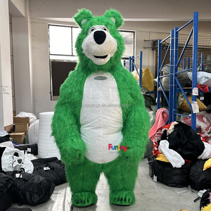 Costume da Mascotte Gonfiabile Gigante <span class=keywords><strong>Orso</strong></span> <span class=keywords><strong>Masha</strong></span>, Vestito da Personaggio Peloso per Promozioni di Natale <span class=keywords><strong>e</strong></span> Halloween - Product Image 5