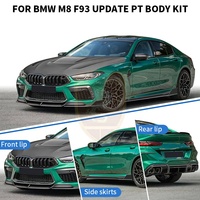 Kit de Carrocería de Fibra de Carbono Estilo P-techz para BMW M8 F93 Competition, Mejora Exterior, Alerón Delantero, Canards, Difusor Trasero