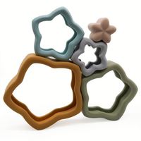 Nouvelle tendance sans BPA Montessori éducatif enfants jouet bloc bébé Silicone jouets empilables