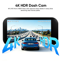 Mini caméra MCX pour voiture, caméra de tableau de bord avant 4K et caméra arrière avec WiFi, GPS, enregistrement en boucle, caméra de tableau de bord pour voitures