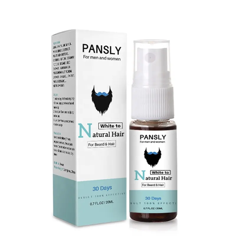PANSLY Restore White Beard Hair To Natural Color Spray For Men Women Hair Care Herbal Cure Treatment Tonic Growth Serum