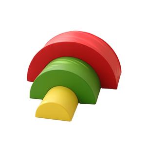 Set mainan busa lembut untuk tempat bermain anak, Set mainan Pastel terowongan pelangi lengkungan pemanjat dalam ruangan untuk bermain - Product Image 6