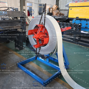 Dérouleur manuel de 5 tonnes et dérouleur de bobines d'acier pour ligne de formage à froid de portes à enroulement et fabrication de tuiles - Product Image 1