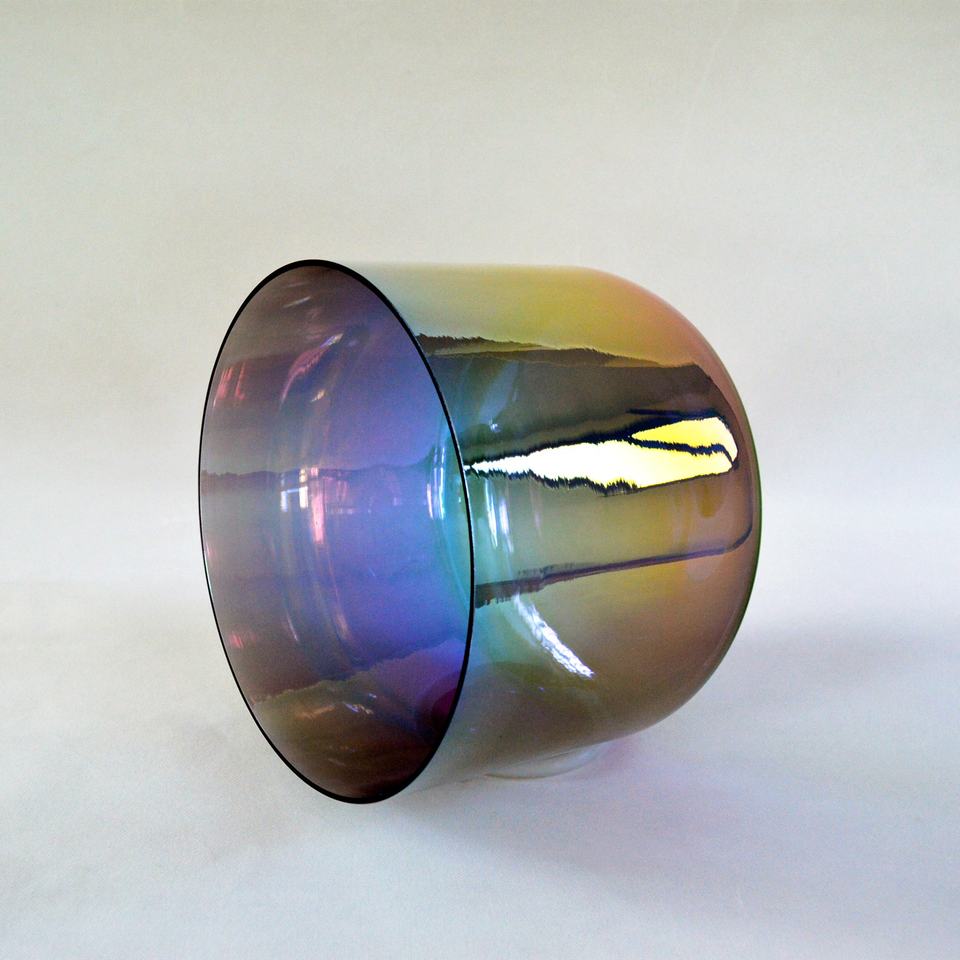 HF Titanium Plated Gorgeous Crystal Singing Bowl Octave 3rd 4th Quartz ...
