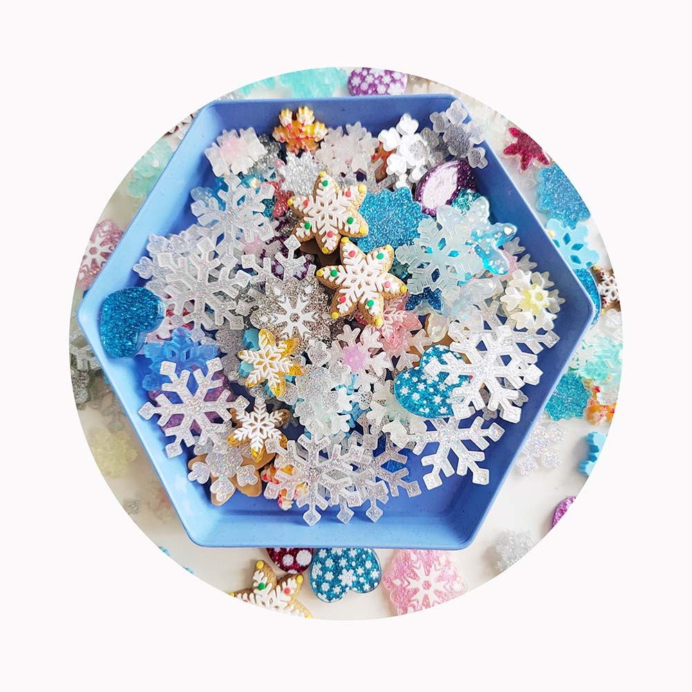 Barydat Wooden Christmas Snowflake Ornaments - 18 Pcs Set With Tassels & Beads, 6 Styles For Rustic Tree Decor