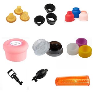 Accessori per Masturbatore Maschile, Asta di Trazione con Ventosa, Anello di Tenuta in Gomma Nera Trasparente, Base Simil-Carne - Product Image 2