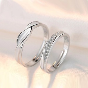 Nuovo anello di <span class=keywords><strong>coppia</strong></span> in <span class=keywords><strong>argento</strong></span> 925 placcato semplice personalità calda, anello di zircone di <span class=keywords><strong>coppia</strong></span>, anello di oggetti di scena in <span class=keywords><strong>argento</strong></span> regolabile - Product Image 5