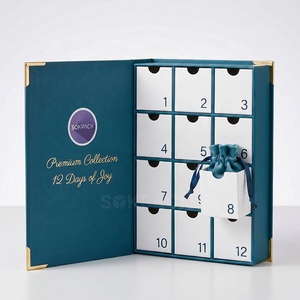 Caja de Regalo de Calendario de Adviento Ecológica Personalizada de 12 Días, Cierre Magnético, Empaque de Papel, Joyería, Belleza, Cuenta Regresiva para las Fiestas, Caja Rígida - Product Image 3