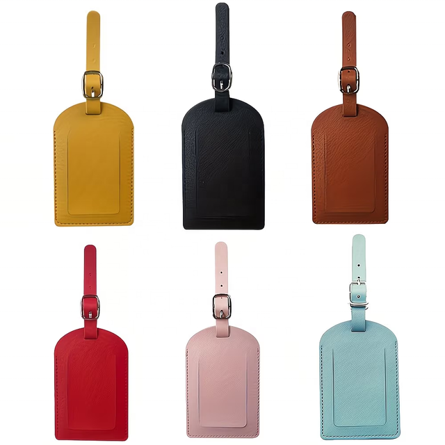 Leather Name Tag Baggage Personalize PVC Luggage Tags Privacy Protection Travel Suitcase Backpack PU Leather Custom Luggage Tag