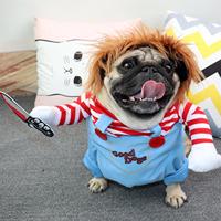 Cosplay Superdog Halloween chien Costume Design de luxe mignon Pet Costumes gilet vêtements