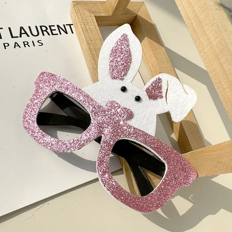 Occhiali decorativi per feste di pasqua coniglietto di coniglio di Pasqua occhiali rosa per cornice divertenti per bambini