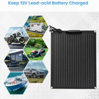 Système de panneaux solaires monocristallins ETFE flexibles de 25 W, kit de chargeur de batterie 12 V avec régulateur MPPT pour bateau, camionnette, caravane
