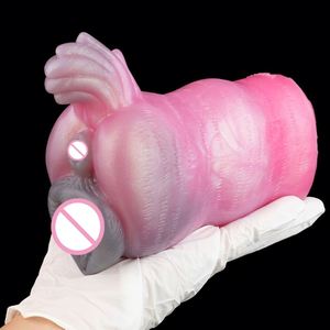 Masturbadores de Fantasía de Primera Calidad, Masturbadores Masculinos con Forma de Monstruo para Masaje de Pene, con Doble Canal, Silicona de Fantasía Única, Multicolor - Product Image 3