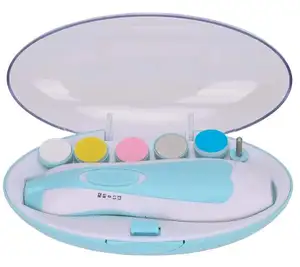 Set Gunting Kuku Bayi, Alat Perawatan Kikir Kuku Balita dengan Lampu Led Elektrik untuk Bayi Baru Lahir