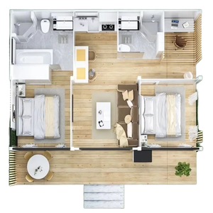 Colombia Marruecos Fiji Guyana Contenedor de <span class=keywords><strong>Casa</strong></span> plegable mágica de doble ala <span class=keywords><strong>con</strong></span> baño <span class=keywords><strong>Piscina</strong></span> Amueblado para la venta - Product Image 6