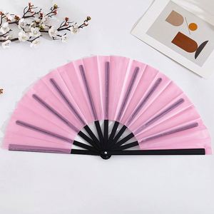 Grands éventails transparents vierges pour sublimation DIY, couleurs unies, pour les amateurs de musique, motifs floraux, cadeaux promotionnels d'entreprise, cadeaux du Nouvel An - Product Image 6