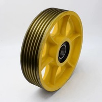 Pièces d'ascenseur d'hôtel modernes en fonte KONE, sur mesure non standard, rouleau de guidage/rouleau de contrepoids supérieur de cabine/poulie de déviation