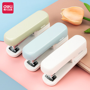 Deli Stapler TA301 Mini Macaron Colors Plastic Office Stapler With 12# Staples - Product Image 1