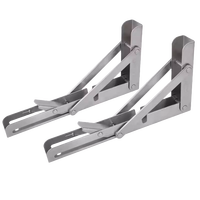 Table pliante triangulaire en acier inoxydable sans poinçonnage Support mural mobile Support de couche Support pliant Support de stockage